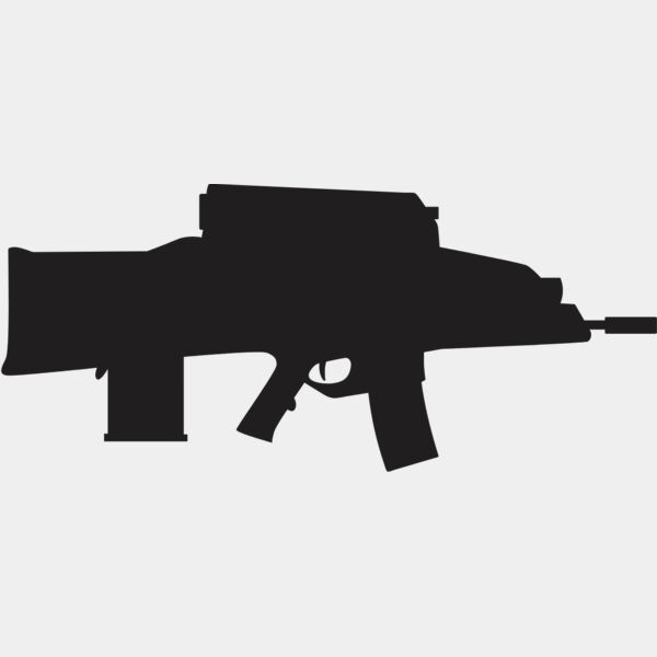 Assault Rifle Gun Silhouette 3 Thumbnail