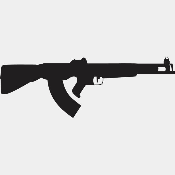 Assault Rifle Gun SIlhouette 4 Thumbnail
