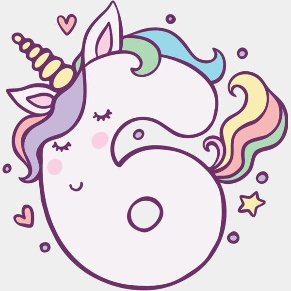 Six Birthday Unicorn Number 1 Thumbnail